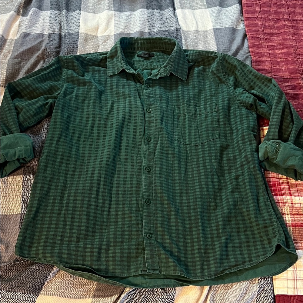 Ksubi Dark Green Checkered Button Down Shirt